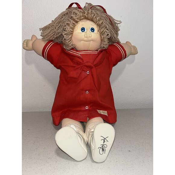 VINTAGE 1985 Signed Xavier Roberts The Little People Cabbage Patch Doll 22" USA! - Picture 1 of 9